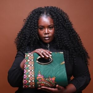 Elegant Green Patterned Women's Bag